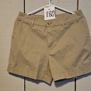 #180 Joe Fresh Women's Cotton Beige Shorts Sz 10